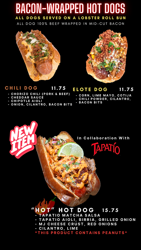 Spicy Hot Dogs Menu - Dirt Dog Fremont