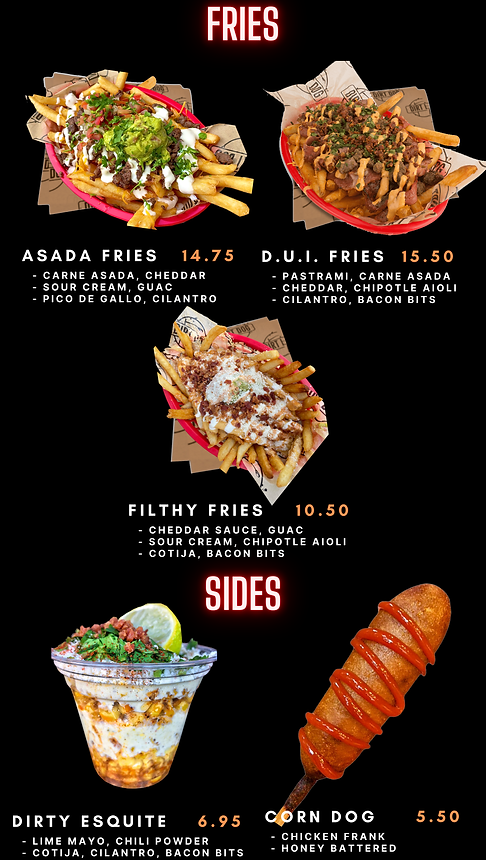 Corn Dog Sides Menu - Dirt Dog Fremont