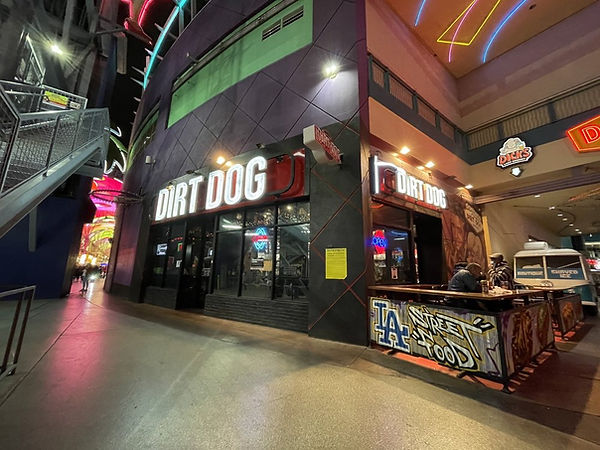 Exterior Signage and Entrance of Dirt Dog Fremont