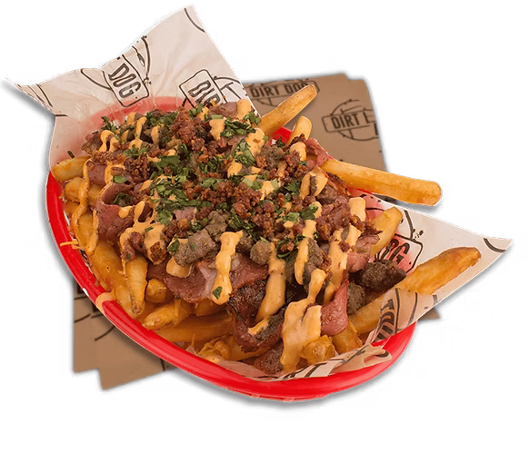 D.U.I Fries Served at Dirt Dog LA