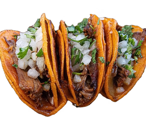 Birria Tacos - 3 With Monterey Jack Served at Dirt Dog LA