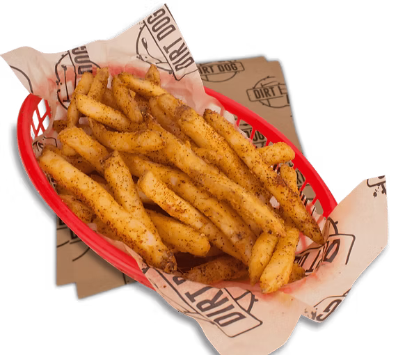 Dirty Chili-Lime Seasoning Fries Served at Dirt Dog LA