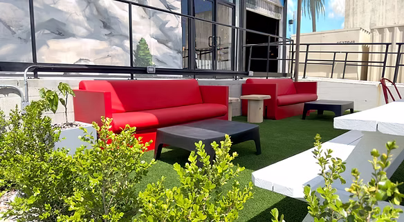 Alternate View of Patio Dining Area at Dirt Dog Commerce