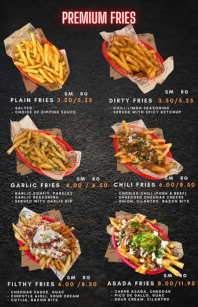 Seasoned Fries with Herbs Menu - Dirt Dog LA Rainbow Blvd.