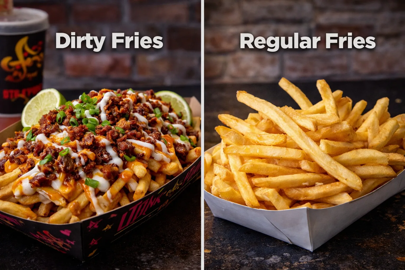 dirty fries vs regular fries