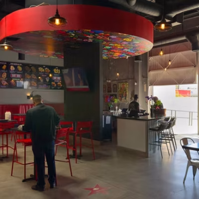 Indoor Main Dining Space at Dirt Dog LA